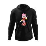 Fashion, accesorii si bijuterii - Barbati - Imbracaminte - Hanorace barbati - Hanorac barbati Sonic Amy Rose Girlfriend Runner, negru, marime S - Infinity.ro
