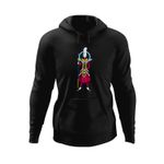 Fashion, accesorii si bijuterii - Barbati - Imbracaminte - Hanorace barbati - Hanorac barbati Dragon Ball Z Saturn Beerus Space Anime, negru, marime S - Infinity.ro