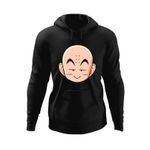 Fashion, accesorii si bijuterii - Barbati - Imbracaminte - Hanorace barbati - Hanorac barbati Dragon Ball Z Krillin Master Kung Fu, negru, marime S - Infinity.ro