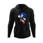 Fashion, accesorii si bijuterii - Barbati - Imbracaminte - Hanorace barbati - Hanorac barbati Sonic Ariciul Sprint Viteza Minecraft, negru, marime M - Infinity.ro