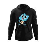 Fashion, accesorii si bijuterii - Barbati - Imbracaminte - Hanorace barbati - Hanorac barbati Lumea lui Gumball Bebe Vesel Fericit, negru, marime M - Infinity.ro