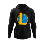 Fashion, accesorii si bijuterii - Barbati - Imbracaminte - Hanorace barbati - Hanorac barbati League of Legends Logo LoL Riot Games, negru, marime S - Infinity.ro