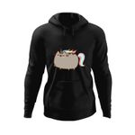 Fashion, accesorii si bijuterii - Barbati - Imbracaminte - Hanorace barbati - Hanorac barbati Pusheen Cat Plush Unicorn Pisica Dragobete Gift, negru, marime S - Infinity.ro