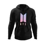 Fashion, accesorii si bijuterii - Barbati - Imbracaminte - Hanorace barbati - Hanorac barbati BTS Logo K-Pop, negru, marime M - Infinity.ro