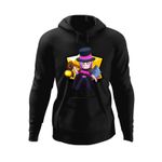 Fashion, accesorii si bijuterii - Barbati - Imbracaminte - Hanorace barbati - Hanorac barbati Mortis Hat Brawl Stars, negru, marime S - Infinity.ro