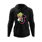 Fashion, accesorii si bijuterii - Barbati - Imbracaminte - Hanorace barbati - Hanorac barbati Baby Groot Tik Tok Star Tiktok, negru, marime XL - Infinity.ro