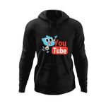Fashion, accesorii si bijuterii - Barbati - Imbracaminte - Hanorace barbati - Hanorac barbati Lumea lui Gumball Youtube Creator Video Youtuber, negru, marime M - Infinity.ro
