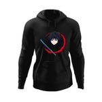 Fashion, accesorii si bijuterii - Barbati - Imbracaminte - Hanorace barbati - Hanorac barbati Kimetsu no Yaiba Giyu Tomioka Demon Slayer, negru, marime M - Infinity.ro