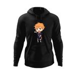 Fashion, accesorii si bijuterii - Barbati - Imbracaminte - Hanorace barbati - Hanorac barbati Haikyuu Hinata Shoyo Volei Anime Manga, negru, marime M - Infinity.ro