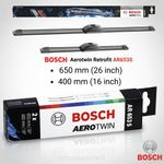 Auto si Moto - Intretinere auto - Stergatoare - Set 2 Stergatoare Parbriz Bosch Aerotwin Retrofit AR653S, 650 mm + 400 mm, Prindere Tip Carlig (J-Hook) - Infinity.ro