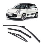 Auto si Moto - Intretinere auto - Stergatoare - Set stergatoare fata-spate Fiat 500 500C 500L 2009-2023 cauciuc ABS - Infinity.ro