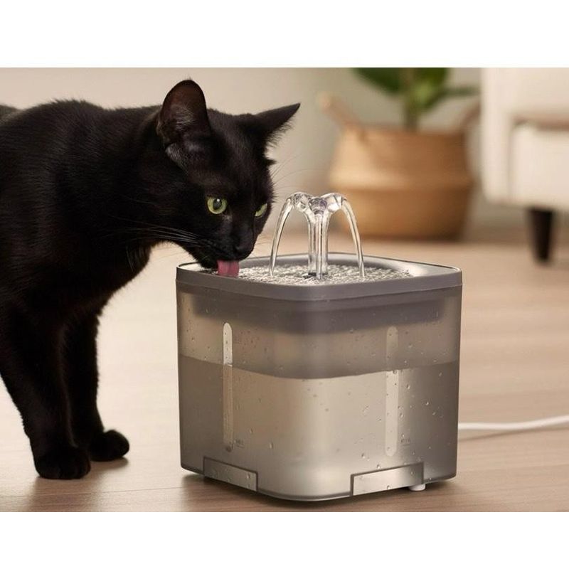 Petshop - Accesorii petshop - Castroane si adapatori - Fantana de apa inteligenta pentru pisici si caini - capacitate 2L, filtrare profunda, 162x162x155 mm - Infinity.ro