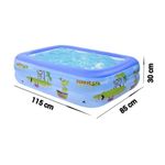 Casa si Gradina - Gradina si terasa - Piscine si accesorii - Piscine - Piscina Gonflabila Pentru Adulti Si Copii, Dreptunghiulara, 115 X 85 X 30 Cm, 2 Inele Gonflabile, Pentru Gradina, Instalare Rapida, Albastru - Infinity.ro