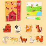 Carti si Birotica - Carti - Carti pentru copii - Carti interactive - Carte magnetica si puzzle, 2 in 1, Ferma, 3+ - Infinity.ro