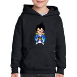 Fashion, accesorii si bijuterii - Copii - Imbracaminte copii - Pulovere si hanorace copii - Hanorac copii Dragon Ball Z Vegeta Uragan Master, negru, marime M Copii - Infinity.ro