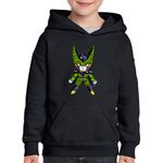 Fashion, accesorii si bijuterii - Copii - Imbracaminte copii - Pulovere si hanorace copii - Hanorac copii Dragon Ball Z Cell Ticalos Mic Anime, negru, marime XL Copii - Infinity.ro