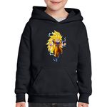 Fashion, accesorii si bijuterii - Copii - Imbracaminte copii - Pulovere si hanorace copii - Hanorac copii Dragon Ball Z Goku Hacker Youtuber, negru, marime L Copii - Infinity.ro