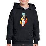 Fashion, accesorii si bijuterii - Copii - Imbracaminte copii - Pulovere si hanorace copii - Hanorac copii Dragon Ball Bulma Cool Bunica Anime, negru, marime L Copii - Infinity.ro