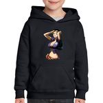 Fashion, accesorii si bijuterii - Copii - Imbracaminte copii - Pulovere si hanorace copii - Hanorac copii One Piece Nico Robin Devil Child Anime, negru, marime S Copii - Infinity.ro