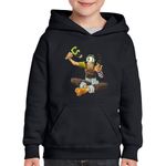 Fashion, accesorii si bijuterii - Copii - Imbracaminte copii - Pulovere si hanorace copii - Hanorac copii One Piece Usopp Art Prastie Anime, negru, marime S Copii - Infinity.ro