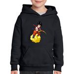 Fashion, accesorii si bijuterii - Copii - Imbracaminte copii - Pulovere si hanorace copii - Hanorac copii Dragon Ball Z Goku Uraganu Avatar, negru, marime S Copii - Infinity.ro