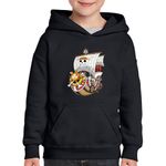 Fashion, accesorii si bijuterii - Copii - Imbracaminte copii - Pulovere si hanorace copii - Hanorac copii One Piece Corabie Pirati Marinar Luffy Anime, negru, marime XL Copii - Infinity.ro
