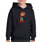 Fashion, accesorii si bijuterii - Copii - Imbracaminte copii - Pulovere si hanorace copii - Hanorac copii One Piece Eustass Captain Kid Pirate South Blue, negru, marime M Copii - Infinity.ro