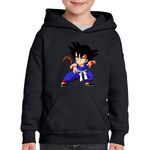 Fashion, accesorii si bijuterii - Copii - Imbracaminte copii - Pulovere si hanorace copii - Hanorac copii Desene Animate Dragon Ball Z Son Goku Copil, negru, marime L Copii - Infinity.ro