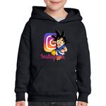 Fashion, accesorii si bijuterii - Copii - Imbracaminte copii - Pulovere si hanorace copii - Hanorac copii Insta Boy Dragon Ball Z Son Goku Instagram Creator, negru, marime XL Copii - Infinity.ro