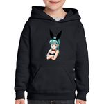Fashion, accesorii si bijuterii - Copii - Imbracaminte copii - Pulovere si hanorace copii - Hanorac copii Dragon Ball Z Bulma Cosplay Soacra, negru, marime XS Copii - Infinity.ro