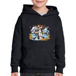Fashion, accesorii si bijuterii - Copii - Imbracaminte copii - Pulovere si hanorace copii - Hanorac copii One Piece Nami Crazy Girl Cartoon, negru, marime XL Copii - Infinity.ro