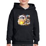 Fashion, accesorii si bijuterii - Copii - Imbracaminte copii - Pulovere si hanorace copii - Hanorac copii Cyborg Franky Attack One Piece Pirat, negru, marime M Copii - Infinity.ro