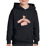 Fashion, accesorii si bijuterii - Copii - Imbracaminte copii - Pulovere si hanorace copii - Hanorac copii BTS Suga Love Sign Hand, negru, marime L Copii - Infinity.ro