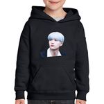 Fashion, accesorii si bijuterii - Copii - Imbracaminte copii - Pulovere si hanorace copii - Hanorac copii BTS Suga Agust D, negru, marime S Copii - Infinity.ro