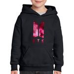 Fashion, accesorii si bijuterii - Copii - Imbracaminte copii - Pulovere si hanorace copii - Hanorac copii BTS K-Pop Logo Space Galaxy, negru, marime XL Copii - Infinity.ro