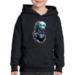 Fashion, accesorii si bijuterii - Copii - Imbracaminte copii - Pulovere si hanorace copii - Hanorac copii Cyberpunk 2077 Tetsuya Kuroko Anime, negru, marime S Copii - Infinity.ro