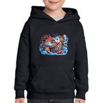 Fashion, accesorii si bijuterii - Copii - Imbracaminte copii - Pulovere si hanorace copii - Hanorac copii Jinbei Blue Whale One Piece Marine Pirate, negru, marime XS Copii - Infinity.ro