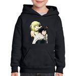 Fashion, accesorii si bijuterii - Copii - Imbracaminte copii - Pulovere si hanorace copii - Hanorac copii Death Note L Detectiv Misa Amane Codite, negru, marime L Copii - Infinity.ro