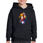 Fashion, accesorii si bijuterii - Copii - Imbracaminte copii - Pulovere si hanorace copii - Hanorac copii Dragon Ball Z Pan Gohan KungFu Girl, negru, marime S Copii - Infinity.ro