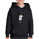 Fashion, accesorii si bijuterii - Copii - Imbracaminte copii - Pulovere si hanorace copii - Hanorac copii Bebe Detectiv Death Note L Sherlock Holmes, negru, marime L Copii - Infinity.ro