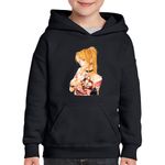 Fashion, accesorii si bijuterii - Copii - Imbracaminte copii - Pulovere si hanorace copii - Hanorac copii Misa Amane Death Note Love You Heart, negru, marime S Copii - Infinity.ro
