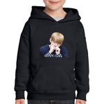 Fashion, accesorii si bijuterii - Copii - Imbracaminte copii - Pulovere si hanorace copii - Hanorac copii BTS V Kim Tae-hyung, negru, marime S Copii - Infinity.ro