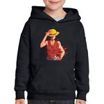 Fashion, accesorii si bijuterii - Copii - Imbracaminte copii - Pulovere si hanorace copii - Hanorac copii Electric Monkey D Luffy One Piece Power, negru, marime S Copii - Infinity.ro