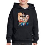 Fashion, accesorii si bijuterii - Copii - Imbracaminte copii - Pulovere si hanorace copii - Hanorac copii One Piece Monkey Luffy Pinguin Panda, negru, marime M Copii - Infinity.ro