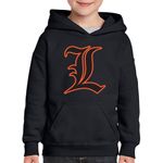 Fashion, accesorii si bijuterii - Copii - Imbracaminte copii - Pulovere si hanorace copii - Hanorac copii L Detective Logo Emblem Death Note, negru, marime XL Copii - Infinity.ro