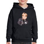 Fashion, accesorii si bijuterii - Copii - Imbracaminte copii - Pulovere si hanorace copii - Hanorac copii BTS Kpop V Singer, negru, marime M Copii - Infinity.ro