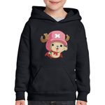 Fashion, accesorii si bijuterii - Copii - Imbracaminte copii - Pulovere si hanorace copii - Hanorac copii Tony Tony Chopper One Piece Pirate Anime, negru, marime S Copii - Infinity.ro
