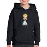 Fashion, accesorii si bijuterii - Copii - Imbracaminte copii - Pulovere si hanorace copii - Hanorac copii Dragon Ball Z Goku War Soldat Anime, negru, marime XS Copii - Infinity.ro