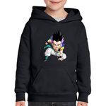 Fashion, accesorii si bijuterii - Copii - Imbracaminte copii - Pulovere si hanorace copii - Hanorac copii Dragon Ball Z Bad Boy Wolf Gotenks, negru, marime XS Copii - Infinity.ro