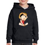 Fashion, accesorii si bijuterii - Copii - Imbracaminte copii - Pulovere si hanorace copii - Hanorac copii One Piece Monkey D Luffy Minecraft Pirate, negru, marime XL Copii - Infinity.ro